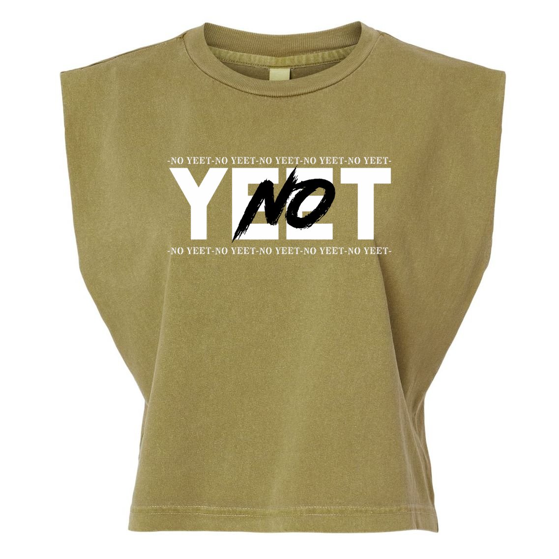 No Yeet Garment-Dyed Women's Muscle Tee