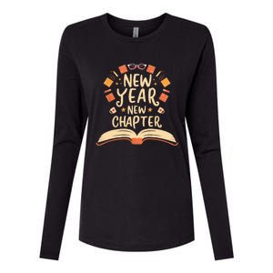 New Year New Chapter Happy New Year 2024 Book Lover Womens Cotton Relaxed Long Sleeve T-Shirt