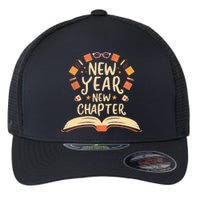 New Year New Chapter Happy New Year 2024 Book Lover Flexfit Unipanel Trucker Cap