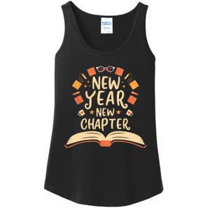 New Year New Chapter Happy New Year 2024 Book Lover Ladies Essential Tank