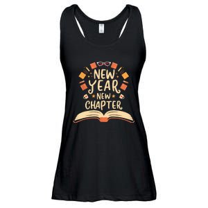 New Year New Chapter Happy New Year 2024 Book Lover Ladies Essential Flowy Tank