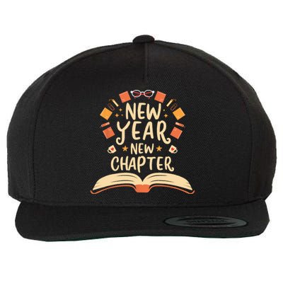 New Year New Chapter Happy New Year 2024 Book Lover Wool Snapback Cap