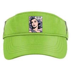 New Year New Me Pop Art Funny Gift Adult Drive Performance Visor