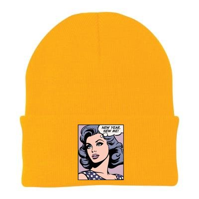 New Year New Me Pop Art Funny Gift Knit Cap Winter Beanie