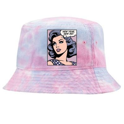 New Year New Me Pop Art Funny Gift Tie-Dyed Bucket Hat