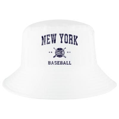 New York Ny Vintage Baseball Throwback Retro Design Cool Comfort Performance Bucket Hat
