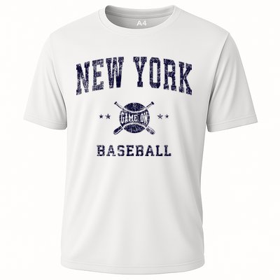 New York Ny Vintage Baseball Throwback Retro Design Cooling Performance Crew T-Shirt