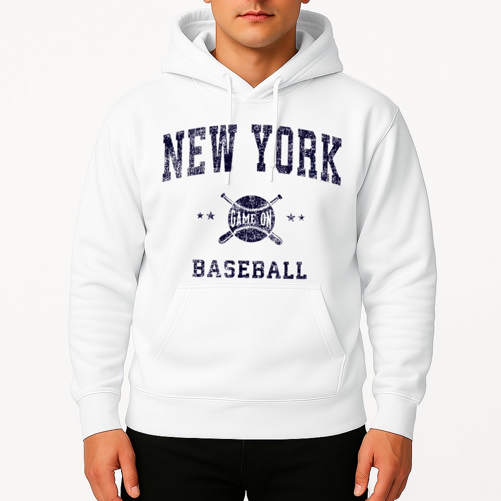New York Ny Vintage Baseball Throwback Retro Design Hoodie