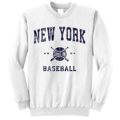New York Ny Vintage Baseball Throwback Retro Design Sweatshirt