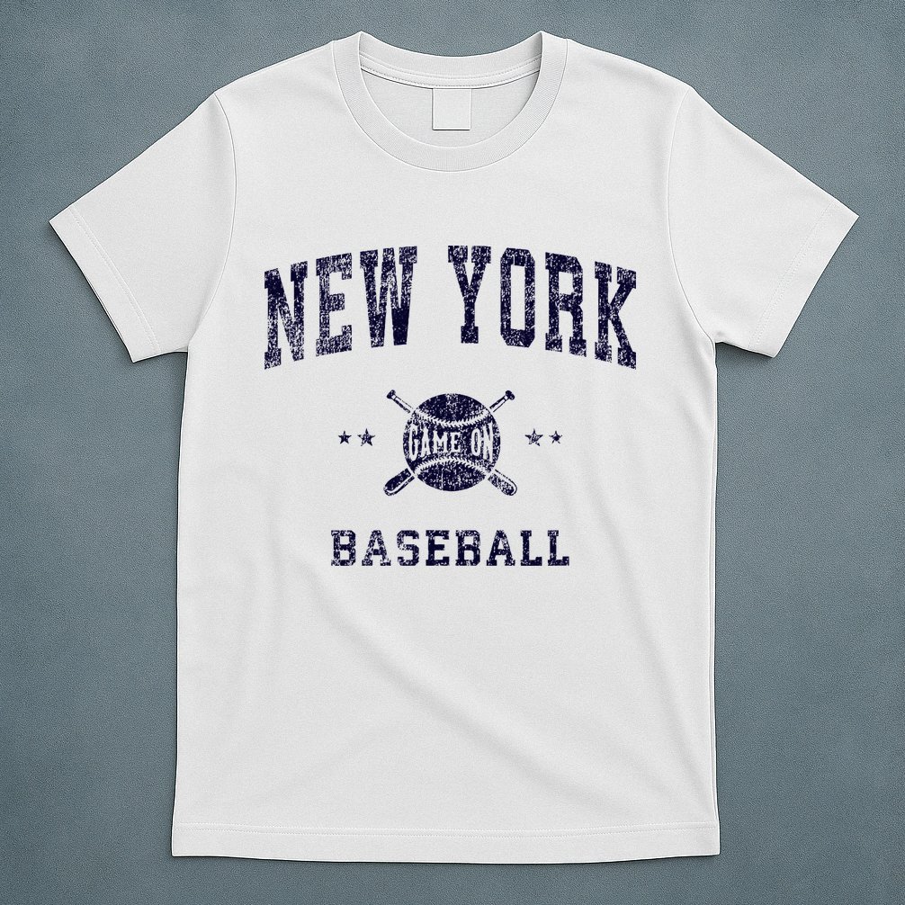 New York Ny Vintage Baseball Throwback Retro Design T-Shirt