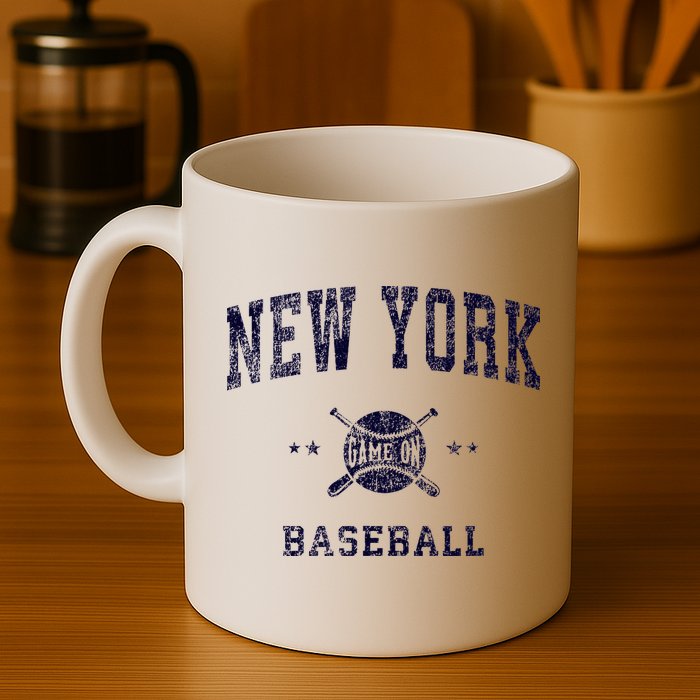 New York Ny Vintage Baseball Throwback Retro Design Mug
