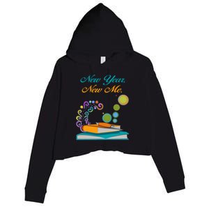 New Year New Me! Great Gift Crop Fleece Hoodie