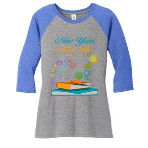 New Year New Me! Great Gift Women's Tri-Blend 3/4-Sleeve Raglan Shirt