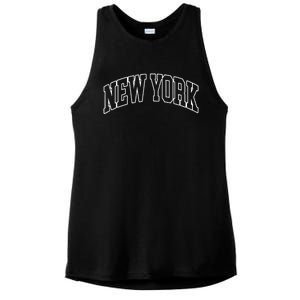 New York Ny Throwback Design Classic Ladies PosiCharge Tri-Blend Wicking Tank