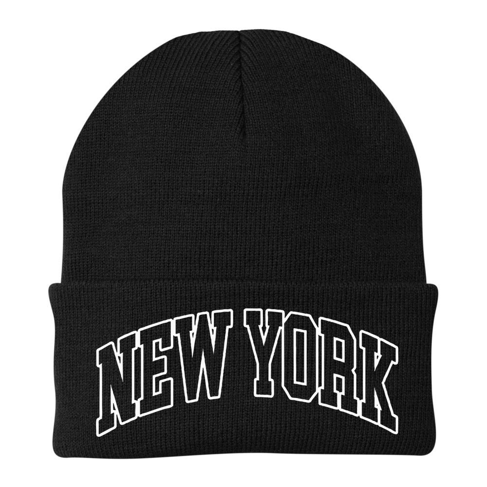 New York Ny Throwback Design Classic Beanie