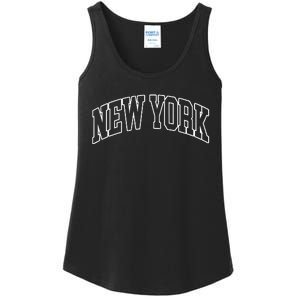 New York Ny Throwback Design Classic Ladies Essential Tank