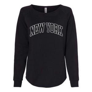 New York Ny Throwback Design Classic Womens California Wash Sweatshirt