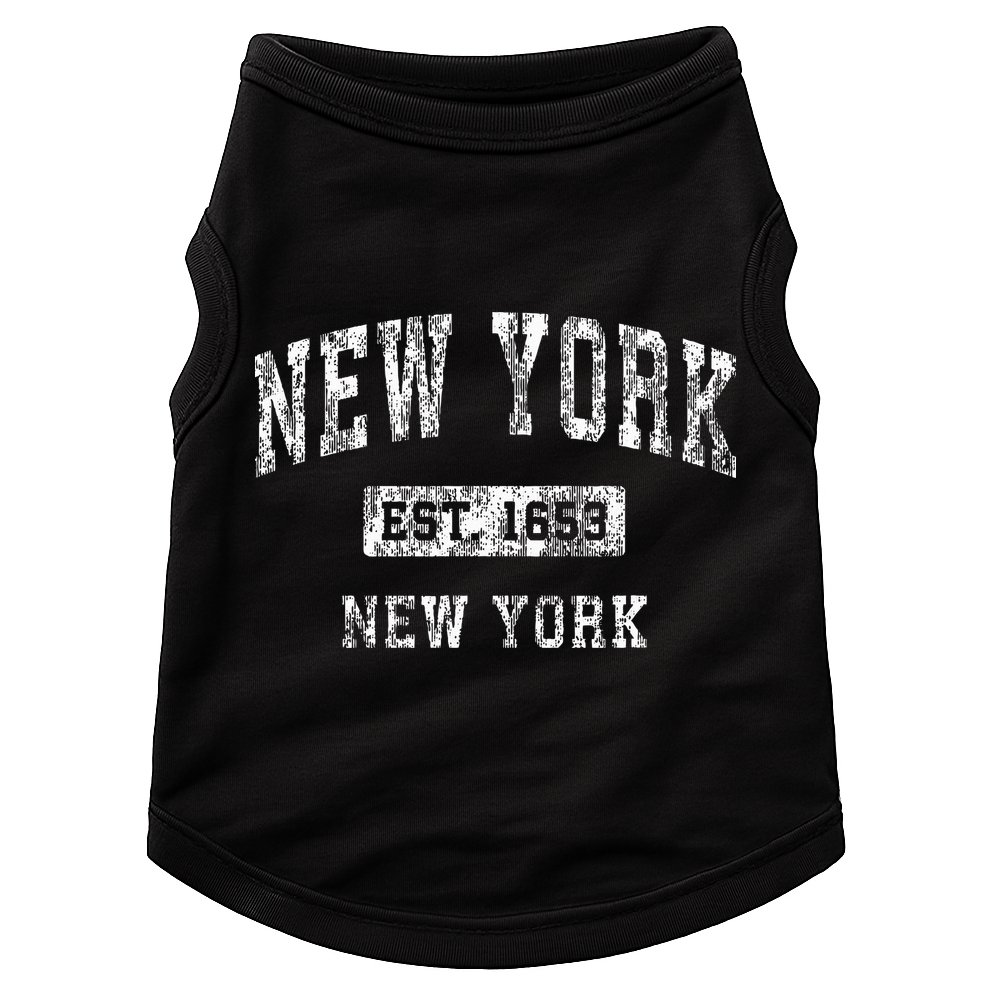 New York New York Ny Vintage Established Sports Design Doggie Tank