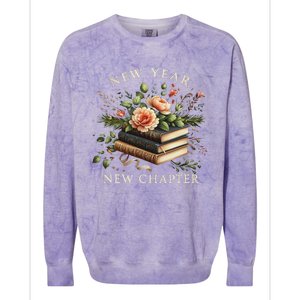 New Year New Chapter Happy New Year 2025 Colorblast Crewneck Sweatshirt