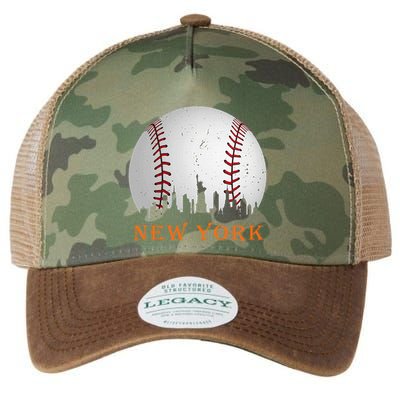 New York Ny Skyline Baseball Vintage Met Legacy Tie Dye Trucker Hat