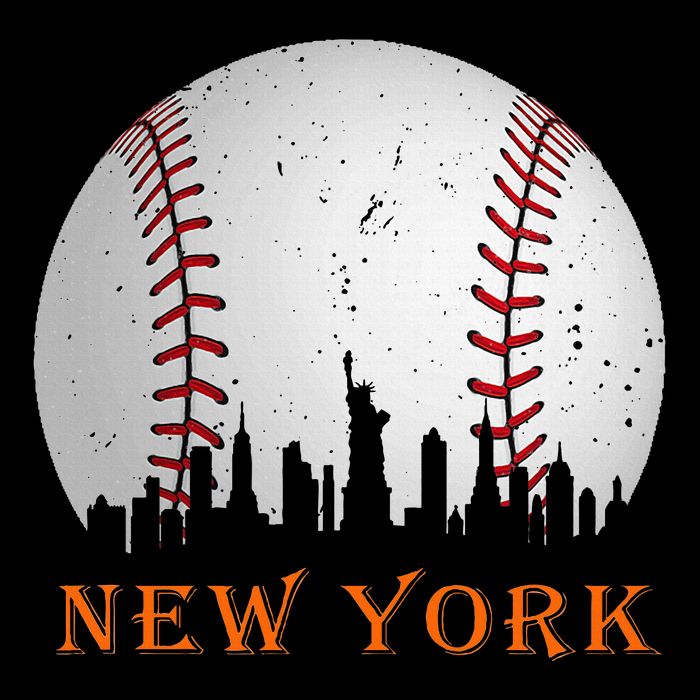 New York Ny Skyline Baseball Vintage Met Doggie Tank
