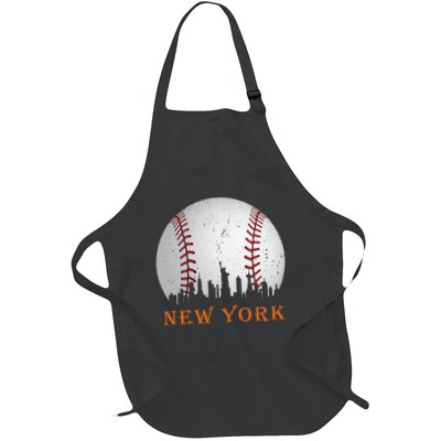 New York Ny Skyline Baseball Vintage Met Apron