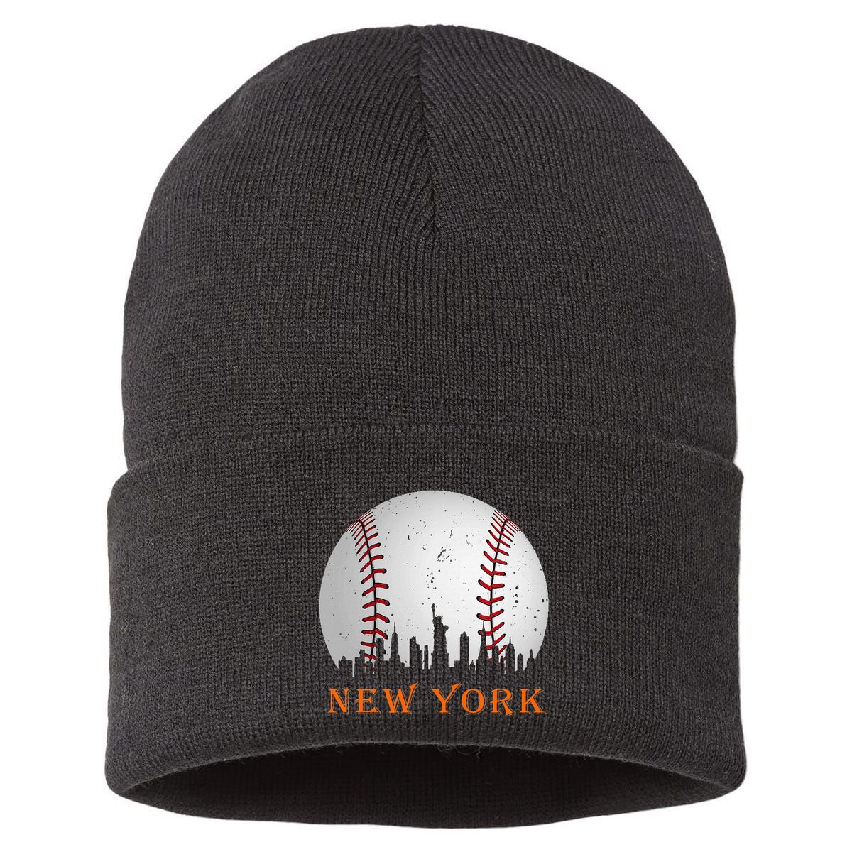 New York Ny Skyline Baseball Vintage Met Sustainable Knit Beanie