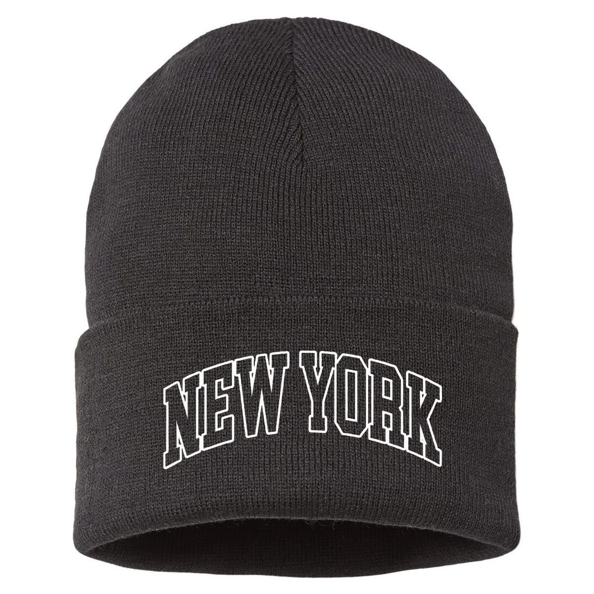 New York Ny Throwback Design Classic Sustainable Knit Beanie