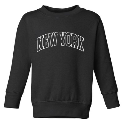New York Ny Throwback Design Classic Toddler Sweatshirt
