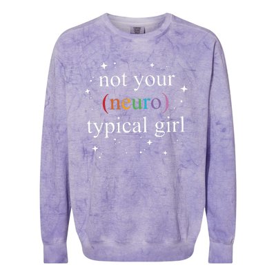 Not Your Neuro Typical Neurotypical Autism Awareness Supporter Colorblast Crewneck Sweatshirt