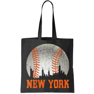 New York NY Skyline Baseball Vintage Met At Gameday Bag