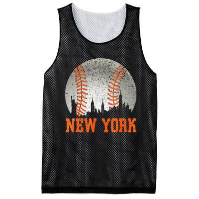 New York NY Skyline Baseball Vintage Met At Gameday Mesh Reversible Basketball Jersey Tank