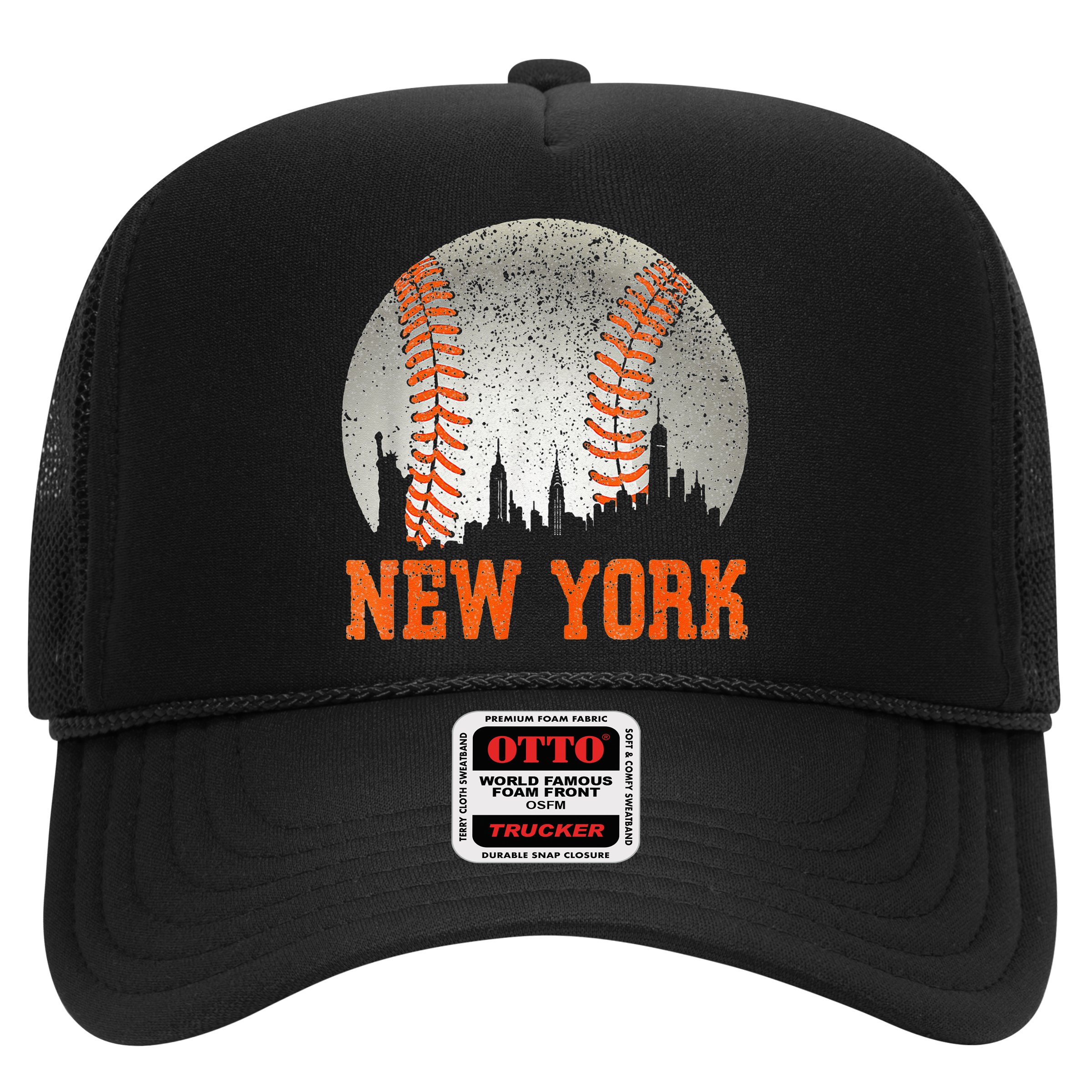 New York NY Skyline Baseball Vintage Met At Gameday Hat