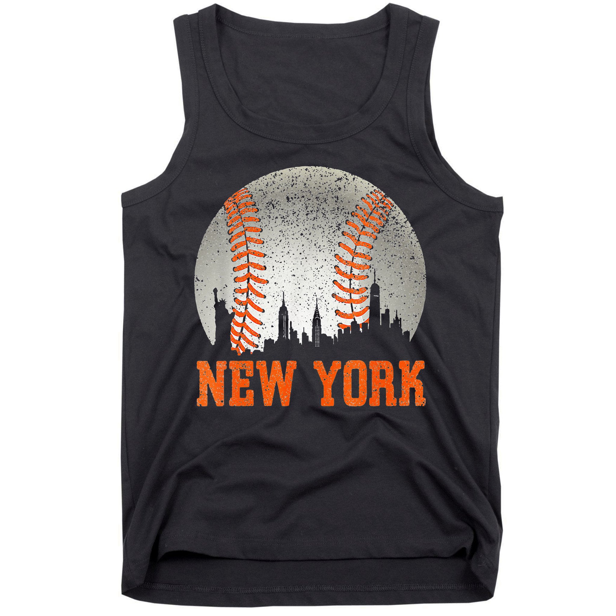 New York NY Skyline Baseball Vintage Met At Gameday Tank Top