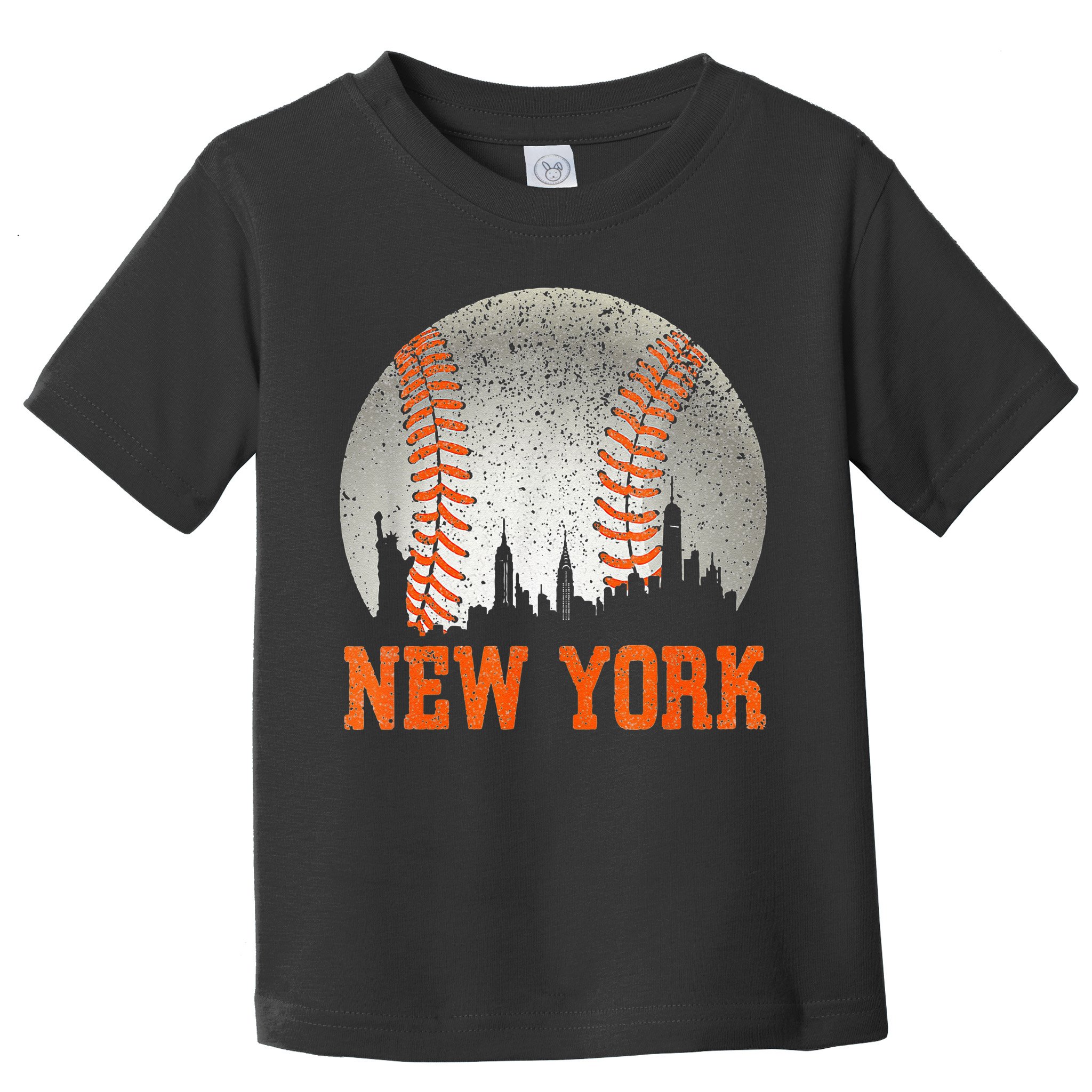 New York NY Skyline Baseball Vintage Met At Gameday Toddler T-Shirt