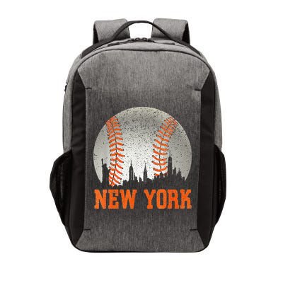 New York NY Skyline Baseball Vintage Met At Gameday Vector Backpack