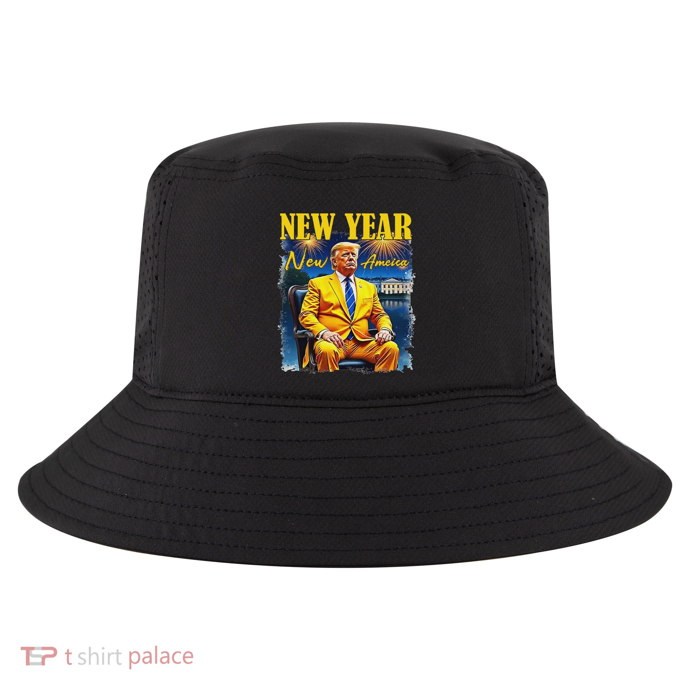 New Year New America Happy New Year Party 2025 Trump Cool Comfort Performance Bucket Hat