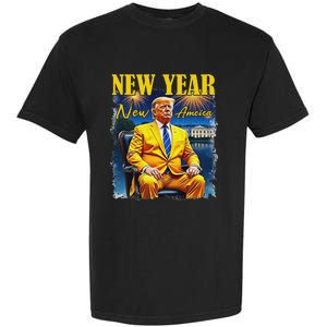 New Year New America Happy New Year Party 2025 Trump Garment-Dyed Heavyweight T-Shirt