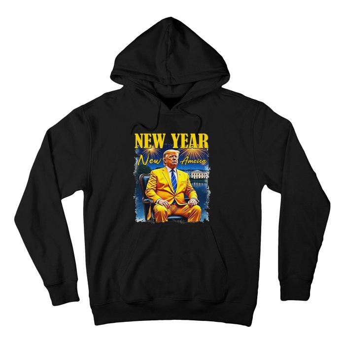 New Year New America Happy New Year Party 2025 Trump Hoodie