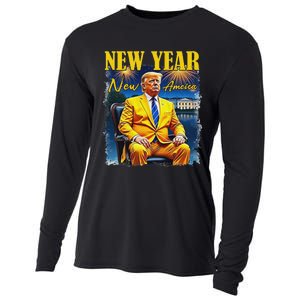 New Year New America Happy New Year Party 2025 Trump Cooling Performance Long Sleeve Crew