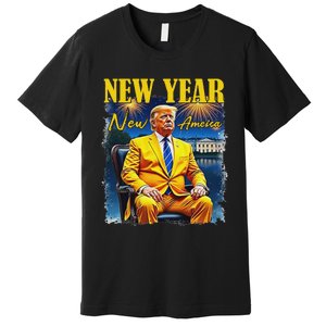 New Year New America Happy New Year Party 2025 Trump Premium T-Shirt