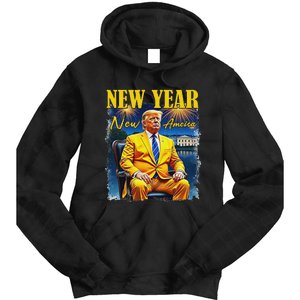 New Year New America Happy New Year Party 2025 Trump Tie Dye Hoodie