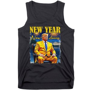 New Year New America Happy New Year Party 2025 Trump Tank Top