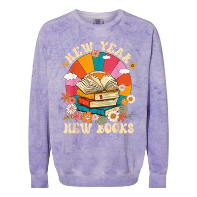 New Year New Book Happy New Year 2024 Colorblast Crewneck Sweatshirt