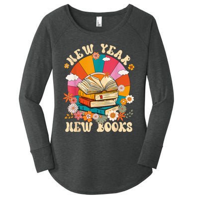 New Year New Book Happy New Year 2024 Women's Perfect Tri Tunic Long Sleeve Shirt