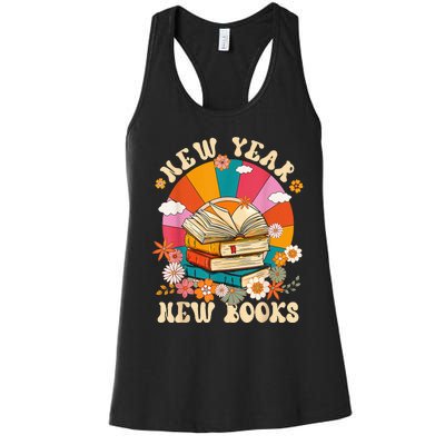 New Year New Book Happy New Year 2024 Women's Racerback Tank