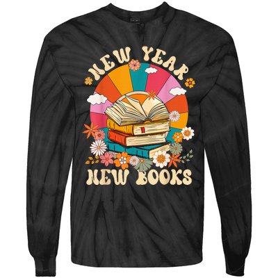 New Year New Book Happy New Year 2024 Tie-Dye Long Sleeve Shirt