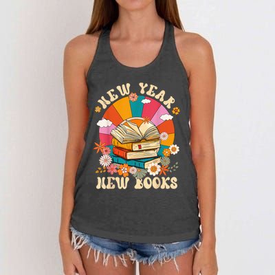 New Year New Book Happy New Year 2024 Women's Knotted Racerback Tank