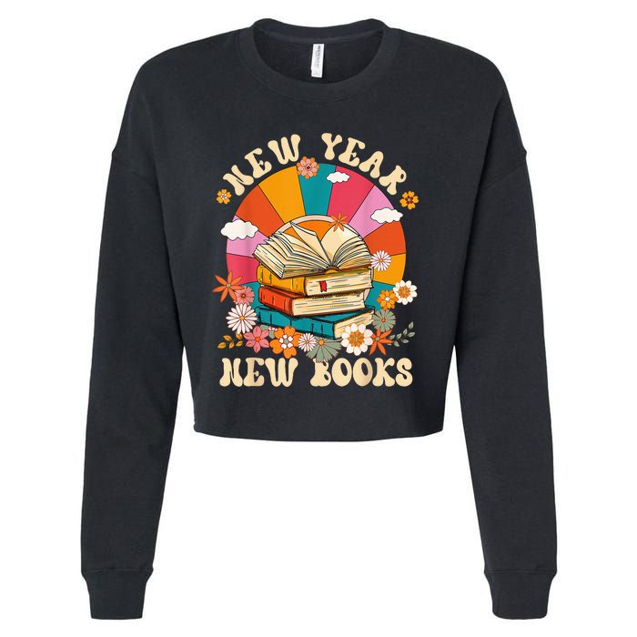 New Year New Book Happy New Year 2024 Cropped Pullover Crew