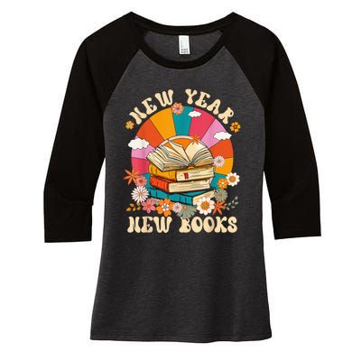 New Year New Book Happy New Year 2024 Women's Tri-Blend 3/4-Sleeve Raglan Shirt